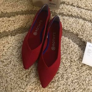 Chili Red Rothy's Point Flats *NEW* Size 10.5